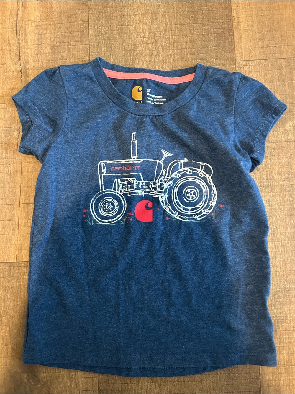 Carhartt Girls' Navy Tractor Graphic Tee size 3T